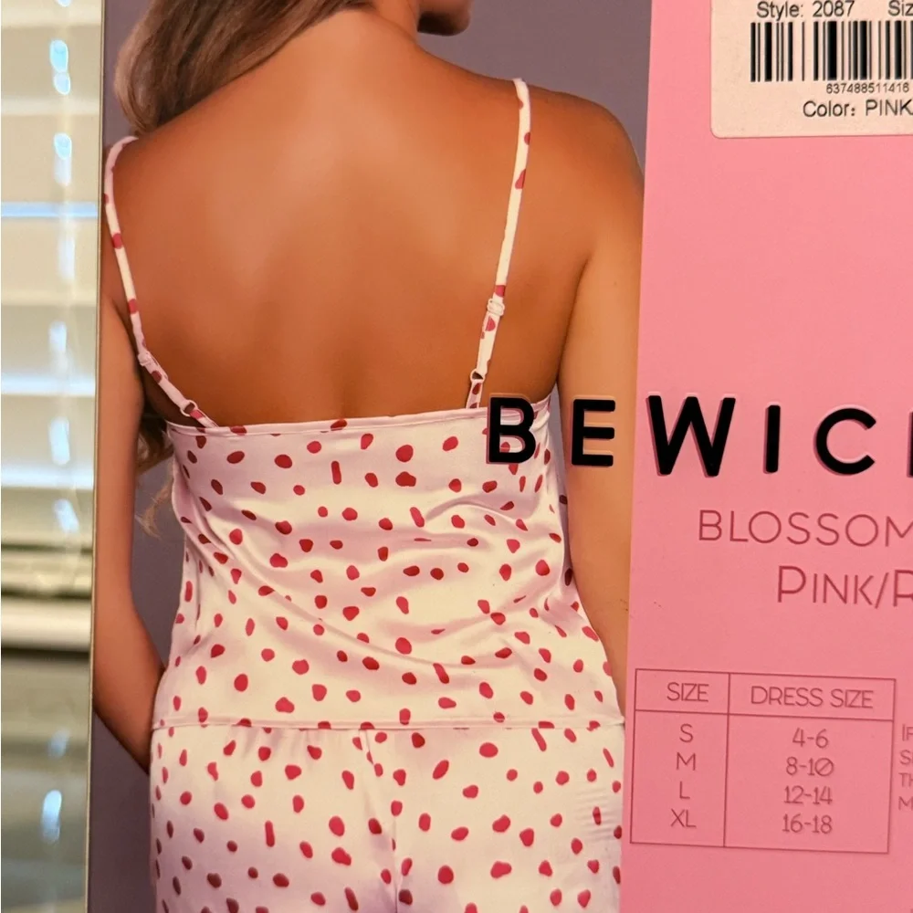 BeWicked Pink and Red Blossom PJ Set - Picture 12 of 12